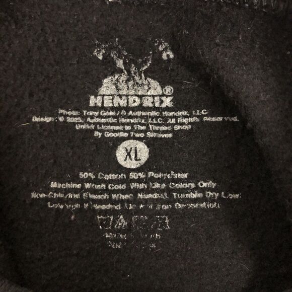 Jimi Hendrix Experience World Tour 67 Black Graphic Sweatshirt XL Rock Concert - Picture 8 of 10